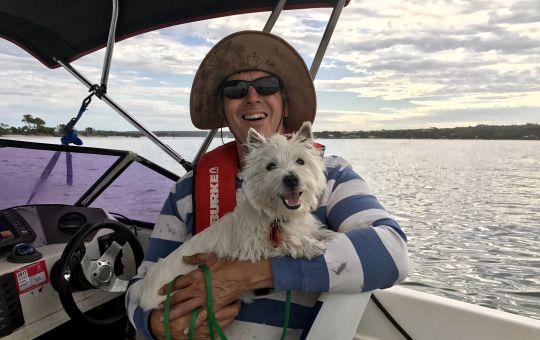Kevin with his fishing mate