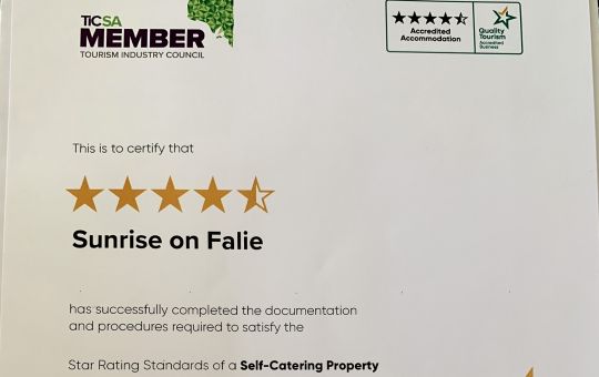 4.5 star accredited accomodation