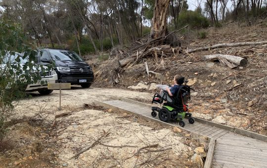 Car park ramp to apartment